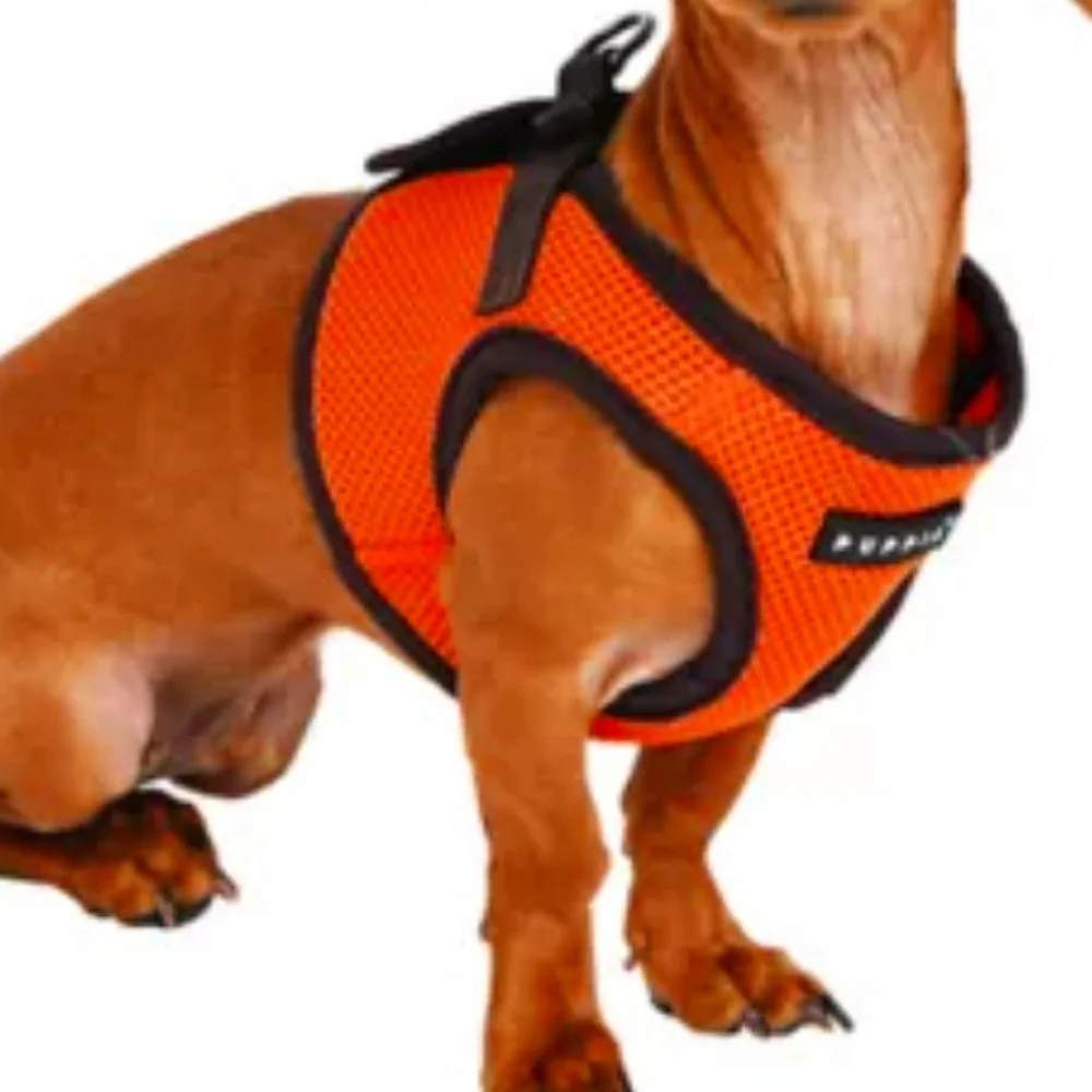 Puppia Soft Step-in Vest Harness for Dogs In Og Orange